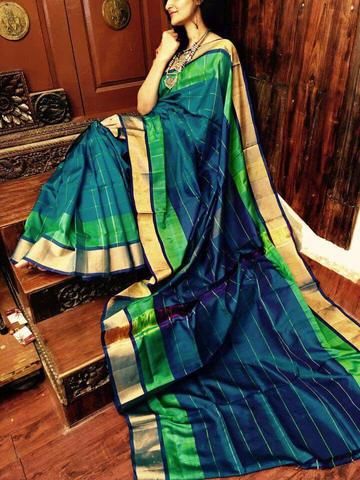 Uppada Silk Sarees Online - Buy Uppada Pattu Sarees at Lowest Prices – Dailybuyys East Godavari, Small Beach Town, Uppada Sarees, Handloom Weaver, Uppada Pattu Sarees, Bridal Sarees South Indian, Tissue Saree, Trendy Sarees, Silk Sarees Online