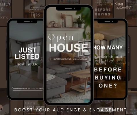 Social Media Reels, Realtor Social Media, Real Estate Agent Marketing, Video Reels, Real Estate Video, Audience Engagement, Digital Marketing Tools, Social Media Video, Marketing Template