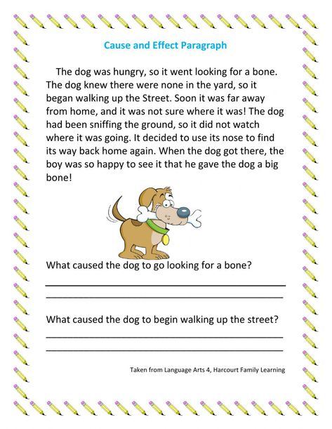 Cause And Effect Paragraph, Paragraph Worksheets, English As A Second Language (esl), English As A Second Language, Therapy Dogs, Cause And Effect, School Subjects, Online Workouts, Google Classroom