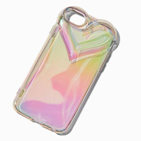 Holographic Hearts Protective Phone Case - Fits iPhone® 6/7/8/SE Jeweled Phone Cases, Sensitive Ears Earrings, Piercing Kit, Tech Cases, Word Bracelet, Jewelry Words, Bags For Teens, Blind Bags, Fashionable Jewelry