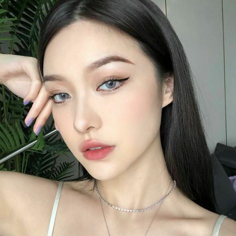 Makeup Asia, Makeup Ulzzang, Korean Makeup Look, Korean Eye Makeup, Ulzzang Makeup, Basic Makeup, Asian Eye Makeup, Makeup Looks Tutorial, Makeup Makeover