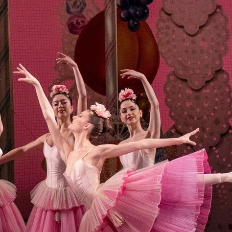 New York City Ballet on Instagram: "THE NUTCRACKER // We're only halfway through our annual performances of George Balanchine's The Nutcracker®, and there is still so much magic to be experienced. Take the corps of the Waltz of the Flowers, for instance, who spend the entire 8-minute divertissement in motion onstage. Pretty magical.⁠ ⁠ Head to the #linkinbio to secure your Nutcracker tickets while they last. Best availability December 29–31.⁠ ⁠ #nutcracker #georgebalanchinesthenutcracker #waltzoftheflowers #balanchine #tchaikovsky #tschaikovsky #karinska #ballet #christmas #happyholidays #dance #pointeshoes #nycb75th #nycb #nycballet #newyorkcityballet" Nutcracker Flowers, Nutcracker Ballet Photography, Nutcracker Ballet Clara, Nutcracker Ballet Waltz Of The Flowers, Ballet Christmas, Waltz Of The Flowers, Nutcracker Ballet Battle Scene, The Nutcracker Ballet, New York City Ballet