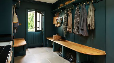 Boot Room Storage, Boot Room Utility, Utility Room Designs, Swiss Cottage, Internal Glass Doors, Laundry Ideas, Mudroom Laundry Room, Mudroom Design, Edwardian House