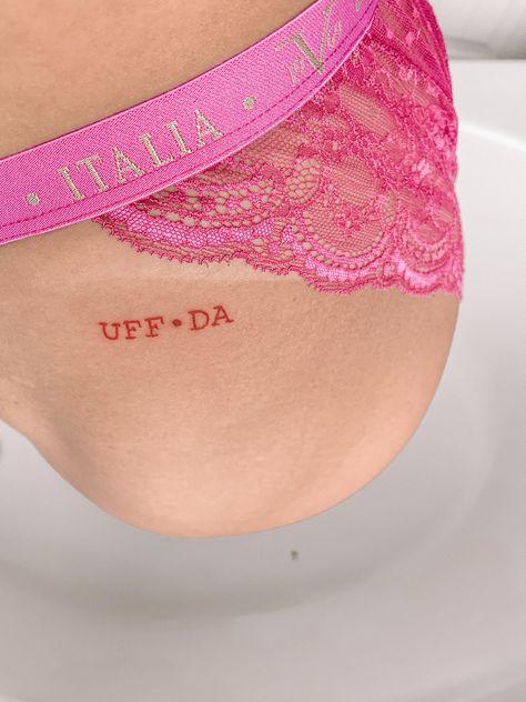 Uff Da Tattoo, Red Tattoos, Fitness Models, Tattoos, Red