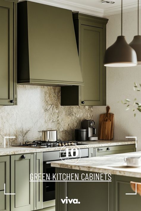 ♥ Are you dreaming of a kitchen makeover with green cabinets? Explore the beauty of these stunning sage, dark, olive, and light green kitchen cabinets. From Black and Pewter to Antique and Forest, find the perfect paint colors for your kitchen. Discover kitchen decor and design ideas with various countertop options like butcher block, white, and more! 🌿🏡 #kitchendesign #interiordesign #homedecor #greenkitchen #kitcheninspiration Light Green Kitchen Cabinets, Chic Modern Kitchen, Light Green Kitchen, Sleek Modern Kitchen, Kitchen Backsplash Inspiration, Modern Kitchen Colours, Backsplash Inspiration, Modern Kitchen Backsplash, Kitchen Colours