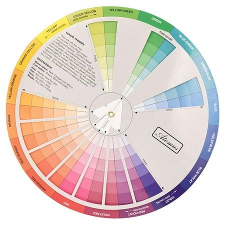 Description Creative and clear English version. Easy-to-use tool that visually illustrates relationships between colors and demonstrates the results. Teaches color relationships by organizing colors in a circle. Lightweight and practical for tattoo, women nail art or painting supplies. Features - Color: As shown. - Material: Paper. - Size: About 23x23x0.1cm/ about 9.05x9.05x0.03 inch. - Creative and clear English version. Easy-to-use tool that visually illustrates relationships between colors an