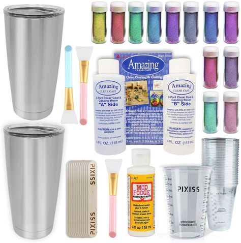 Glitter Epoxy Tumbler, Amazing Clear Cast Resin, How To Make Glitter, Epoxy Tumbler, Epoxy Tumblers, Diy Resin Projects, Glitter Tumblers, Diy Epoxy, Custom Tumbler Cups