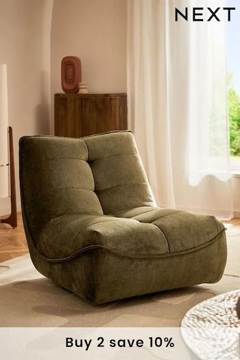 Accent Chairs | Arm & Lounge Chairs | Next UK Armchair For Bedroom, Cozy Armchair, Comfy Accent Chairs, Green Living Room, Snuggle Chairs, Comfy Bedroom, Green Armchair, Lounge Ideas, Bedrooms Decor