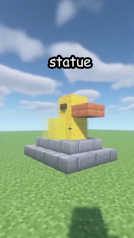 Duck Minecraft Build, Duck Minecraft, Duck Statue, Build Minecraft, Minecraft Medieval, Things To Build, Minecraft Building, Minecraft Builds, Minecraft Designs