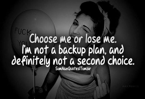 If you are someone's option, not priority, move on. Not A Second Choice, The Second Option, Second Option, Second Choice, E Card, Choose Me, Relatable Quotes, Great Quotes, Losing Me