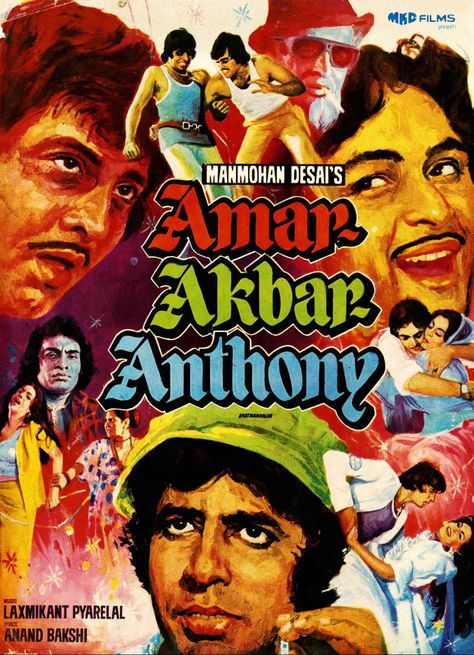 Paintings Face, Amar Akbar Anthony, Bollywood Retro, Old Film Posters, Bollywood Theme, Natural Wallpaper, Classic Films Posters, Grid Wallpaper, Rishi Kapoor