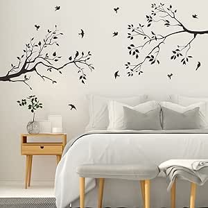 Tree Branch Wall Art, Tree Branch Wall, Bird Wall Decals, Wall Art Decals, Living Room Nursery, Wall Stickers 3d, Family Tree Wall Decal, Family Tree Wall, Deco Stickers