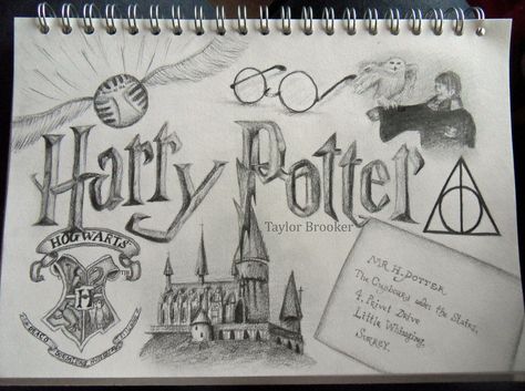 Harry Potter Drawings Easy, Harry Potter Fanları, Harry Potter Sketch, Animation Photo, Stile Harry Potter, Harry Potter Art Drawings, Harry Potter Tattoos, Harry Potter Artwork, Potter Art