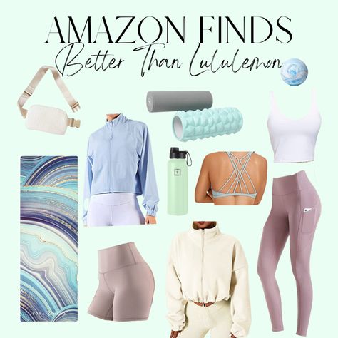 Amazon Gym Clothes, Lululemon Amazon, Aesthetic Gym Outfits, Amazon Athleisure, Amazon Lululemon, Women Workout Outfits, Gym Outfits For Women, Style Gym, Aesthetic Gym