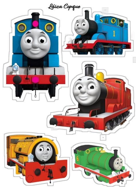 Thomas Train Cake Topper Printable, Thomas And Friends Birthday Party Ideas, Thomas And Friends Cake Topper, Topper Thomas, Thomas And Friends Cake, Avengers Cake Topper, Thomas Train Birthday, Thomas Party, Thomas And Friends Trains