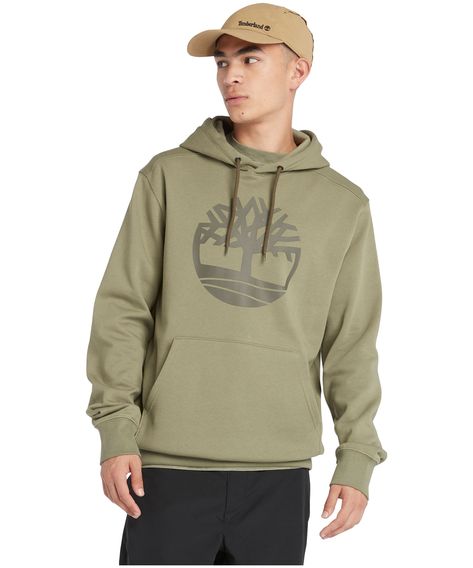 Celebrating nature's wild places this Timberland hoodie features the brand's iconic tree logo on the front. The pullover style has a roomy kangaroo pocket that's perfect for warming your hands when it's chilly outside. Timberland Hoodie, Tree Logo, Used Tires, Tree Logos, Timberland Mens, Circle Design, Mens Sweatshirts Hoodie, Timberland Boots, Dark Denim