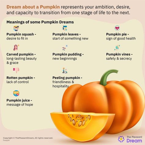 Pumpkin Meaning, Pumpkin Juice, Pumpkin Vine, Dream Meaning, Pumpkin Pudding, Pumpkin Squash, Being Healthy, The Ego, Aesthetic Names