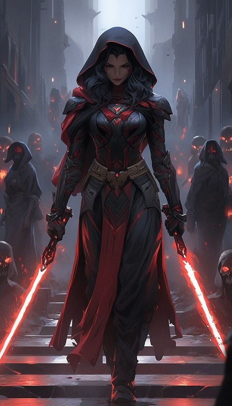 Sith Oc Female Art, Starwars Oc Male, Sith Character Designs, Star Wars Fantasy Art, Female Sith Art, Star Wars Sith Art, Sith Fan Art, Star Wars 5e, Star Wars Character Design Female