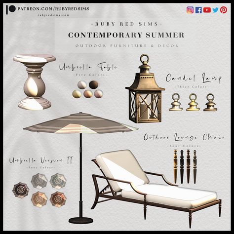 2022.08 - Contemporary Summer Part 2 - Download - [FREE] | Patreon The Sims 4 Outdoor Cc, Sims 4 Cc Pictures Decoration Patreon, Sims 4 Cc Outdoor Furniture, Sims 4 Outdoor Cc, Sims 4 Rich Cc, Sims 4 Cc Home Decor, Sims 4 Cc Outdoor, Cc Accessories, Aged Brass Chandelier