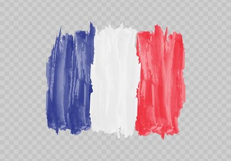 Flag Of France, France Flag, Premium Vector, Watercolor Painting, Graphic Resources, Watercolor Paintings, Flag, France, Watercolour Painting