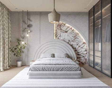 Master bedroom on Behance Kids Bed Design, Simple Bed Designs, Bed Back Design, Unique Bedroom Design, Bedroom Interior Design Luxury, Modern Bedroom Interior, Kids Interior Room, Bedroom Decor Design, Bedroom Bed Design