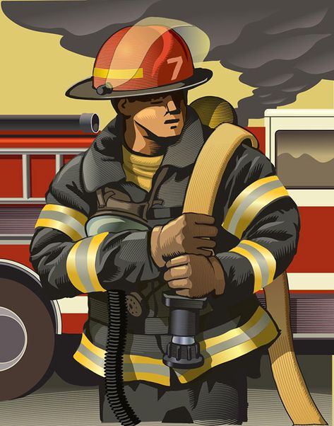 Firefighter Drawing, Fireman Art, Fire Safety Poster, Fire Dept Logo, Firefighter Decals, Firefighter Art, Tipografi 3d, Firefighter Pictures, Medical Wallpaper