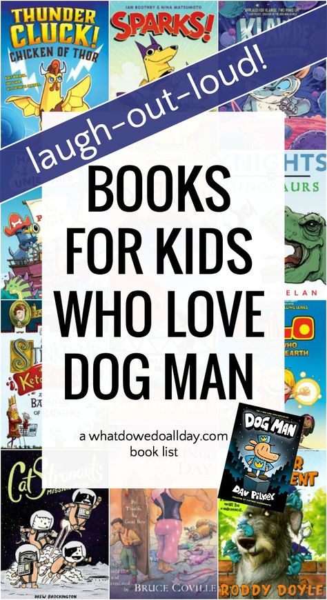 Books Like Dog Man, Books For Adhders, Dog Man Books, Graphic Novels For Kids, Funny Stories For Kids, Dav Pilkey, Timmy Time, Kids Book Club, Elementary School Library