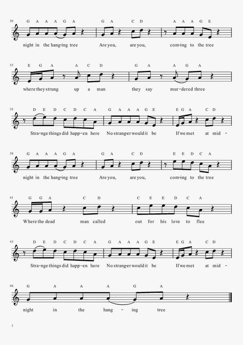 Hanging Tree Lyrics, Keyboard Tutorial, The Hanging Tree, Meme Music, Lyric Drawings, Flute Sheet Music, Flute Music, Easy Piano Sheet Music, Hanging Tree