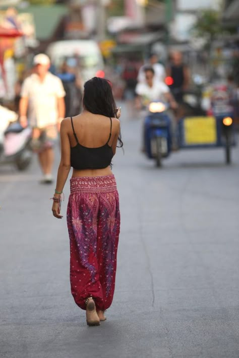 Thailand Pants, Thai Harem Pants, I'm Exhausted, Bohemian Pants, Festival Pants, Pink Peacock, Harem Pant, Hippie Pants, Walking Barefoot