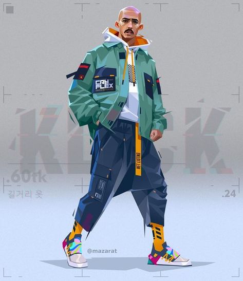 Azamat Khairov, Cyberpunk Outfit Art, Cyberpunk Streetwear, Cyberpunk Outfit, Surealism Art, Comic Book Drawing, Casual Art, Digital Fashion, Cyberpunk Fashion