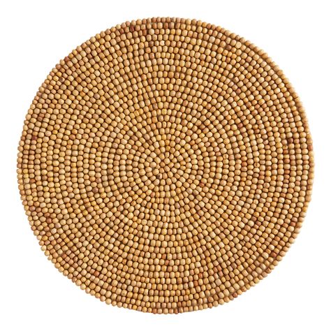 Round Wood Beaded Placemat - World Market Modern Bohemian Farmhouse, Round Placemat, Bohemian Farmhouse, Woven Placemats, Modern Bohemian, Wood Color, World Market, Wooden Beads, Wood Colors