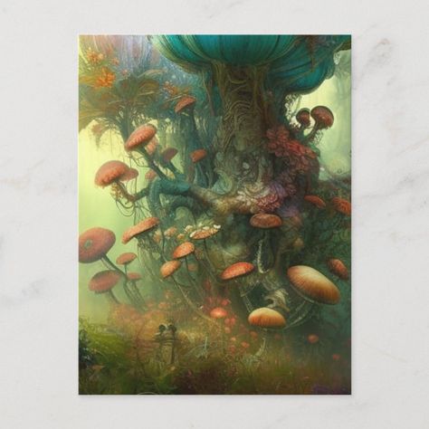 Mushroom Garden, Sign Poster, Art Wall, Thank You Cards, Stuffed Mushrooms, Wall Art Decor, Wedding Invitations, Canvas Print, Canvas Prints