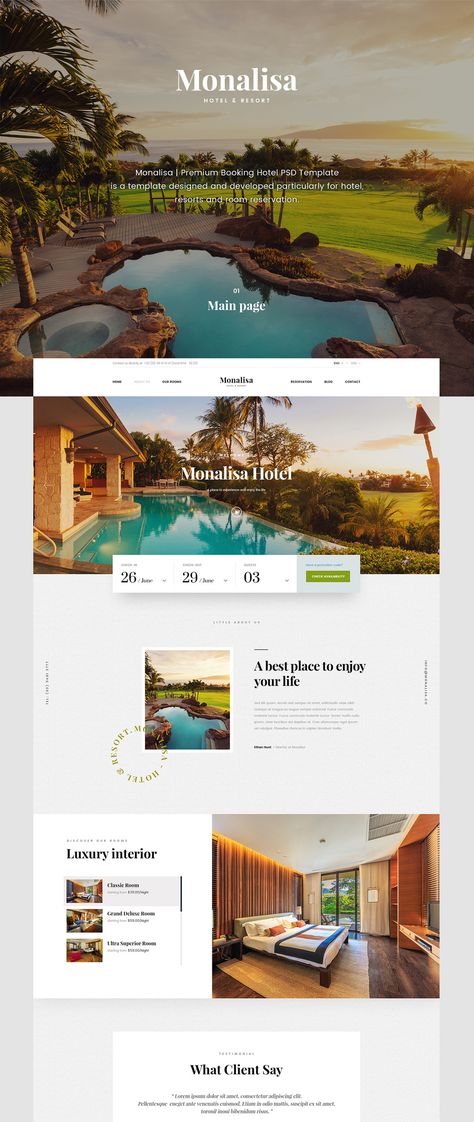 Hotel Website Design, Hotel Booking Website, Travel Website Design, Luxury Website, Webdesign Inspiration, Hotel Website, Homepage Design, Agency Website, Web Ui Design