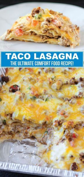 Taco Lasagne, Taco Lasagna Recipe, Recipes Potatoes, Taco Lasagna, Cena Keto, New Recipes For Dinner, Recipes Pork, Easy Weeknight Dinner, Dinner Healthy