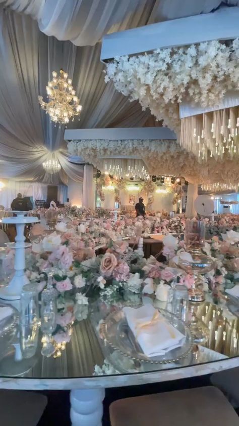 Nigeria Wedding Decoration, Nigerian Wedding Decor, Nigeria Wedding, White Weddings Reception, Abuja Nigeria, Dream Wedding Reception, Pink Wedding Decorations, Venue Decor, Wedding Reception Venues