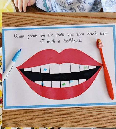 Hygiene made fun Kite Craft, Care Tasks, Dental Health Preschool, Kites Craft, Craft Boxes, Dental Health Month, Fine Motor Activities For Kids, Gross Motor Activities, Fine Motor Skills Activities