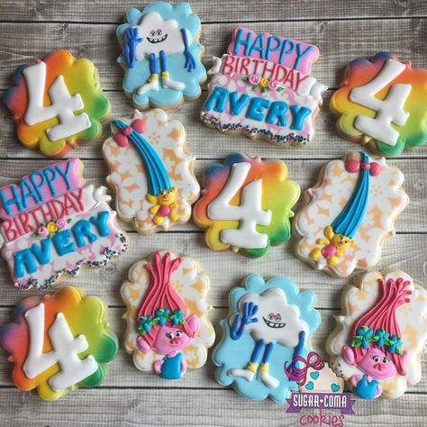 Dessert Bouquet, Trolls Cookies, Troll Cake, Trolls Birthday Party Ideas, Trolls Birthday Cake, Poppy Birthday, Trolls Cake, Trolls Party, Trolls Birthday Party