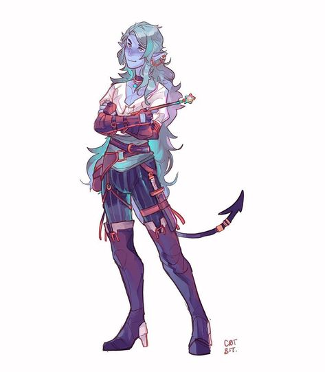 Thymen (@a_bit_of_bliss) • Instagram photos and videos Teifling Character, Teifling Character Design, Warlock Oc, Character Design Cute, Dnd Warlock, Pathfinder Character, Dungeons And Dragons Characters, Dnd Art, Commissions Open