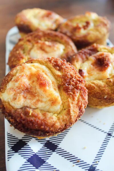 Keto Biscuits - Fit Mom Journey Keto Pumpkin Cream Cheese, Almond Milk Cheese, Dump Cake Pumpkin, Moist Muffins, Pumpkin Cream Cheese Muffins, Cream Cheese Topping, Bagel Bites, Pumpkin Cream Cheese, Apple Cinnamon Muffins