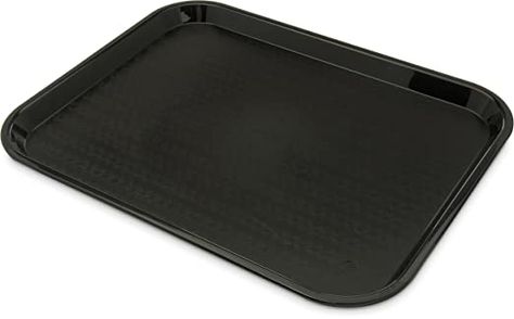 Amazon.com: CARLISLE FOODSERVICE PRODUCTS CT141803 Café Standard Cafeteria/Fast Food Tray, 14" x 18", Polypropylene, Black : Home & Kitchen Fast Food Tray, Cafeteria Tray, Plastic Serving Trays, Chocolate Pack, Traditional Baskets, School Cafeteria, Fast Food Chains, Food Tray, Plastic Trays