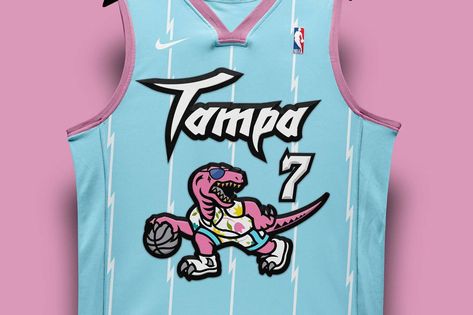 A Toronto designer has created what might be the coolest Tampa Raptors jersey yet Cool Basketball Jerseys, Raptors Jersey, Outdoor Skating Rink, John Tory, Outdoor Skating, Bola Basket, Vintage Football Shirts, Basketball Design, Toronto Raptors