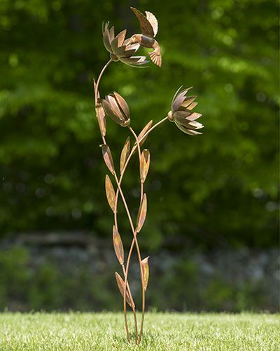 About Ancient Graffiti Cabin Garden, Rain Gauges, Old Farmers Almanac, Metal Sculptures, River Stones, Garden Lovers, Garden Stakes, Floral Garden, Welding Projects