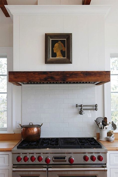 Farm Kitchen Ideas, Kitchen Vent Hood, Oven Hood, Kitchen Vent, Wood Range Hood, Kitchen Transitional, Kitchen Range Hood, Farm Kitchen, Kitchen Hoods