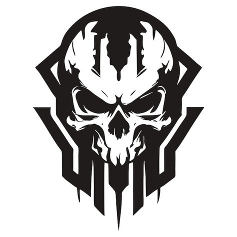 Esports skull logo icon, logo mark, blac... | Premium Vector #Freepik #vector #skull-logo #logo #logo-illustration #skull Skull Vector Logo, Tactical Streetwear, Skull Logo Design, Reaper Logo, Skull Symbol, Vector Art Illustration Graphics, Skull Icon, Hunter Logo, Skull Reference