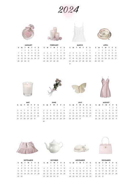 2024 Coquette Calendar, Coquette Prints For Wall, Cute Calendar 2024, Coquette Room Posters, Coquette Posters For Room, Coquette Poster Prints, Coquette Calendar, Coquette Wall Prints, Pink Wallpaper Coquette