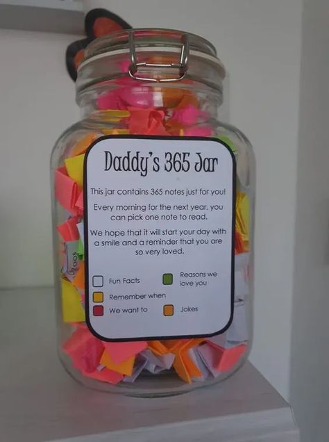 What To Put In A 365 Day Jar, 365 Day Note Jar Ideas, Messages In A Jar Gift Ideas, Jar Ideas Diy Notes, 365 Notes In A Jar Messages Cute Ideas, 365 Days Jar Ideas Love Notes, Message Jar Ideas, 365 Days Jar Ideas, Birthday Jar Messages Note