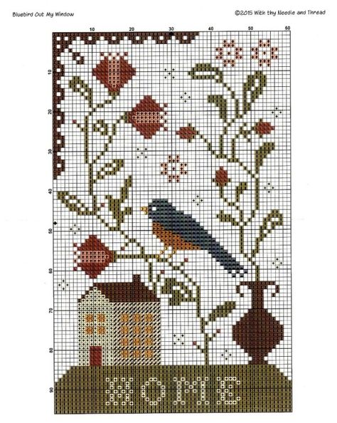 Prairie Schooler Cross Stitch Charts, Brenda Gervais, Primitive Cross Stitch Patterns, Cross Stitch Gallery, Cross Stitch Sampler Patterns, Free Cross Stitch Charts, Cross Stitch Fonts, Cross Stitch Freebies, Just Cross Stitch