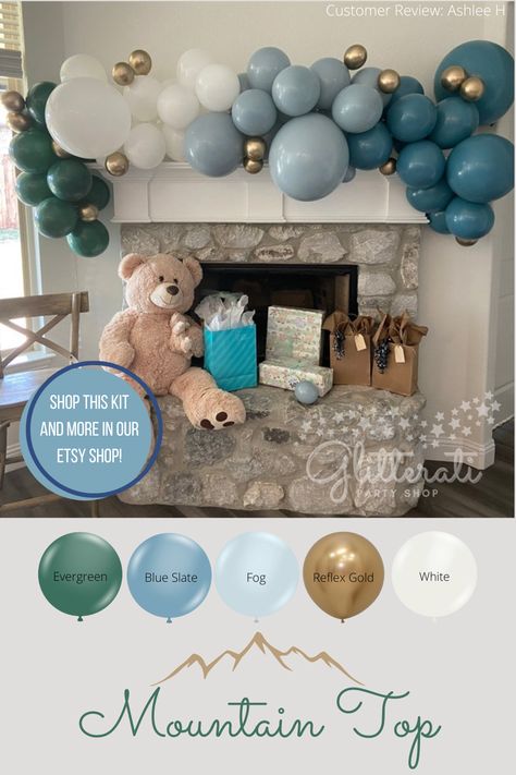 Mountain Theme Balloon Garland, Boho Balloons, Diy Balloon Arch, Boho Baby Boy, Balloon Arch Diy, Balloon Business, Baby Shower Decorations Neutral, Baby Shower Garland, Rustic Wedding Showers