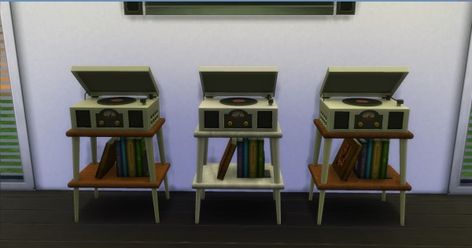 Mod The Sims: Vinyl Stereo Record Player by AdonisPluto Record Player Stand, Vinyl Player, Sims 4 Downloads, Sims 4 Cc, Record Player, Sims Cc, The Sims, Sims 4, Electronics