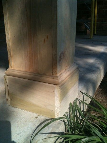 how-to porch columns... never know when this info might come in handy! Front Porch Columns, Porch Remodel, Building A Porch, Porch Columns, Porch Posts, Diy Front Porch, Backyard Porch, Casa Exterior, House With Porch